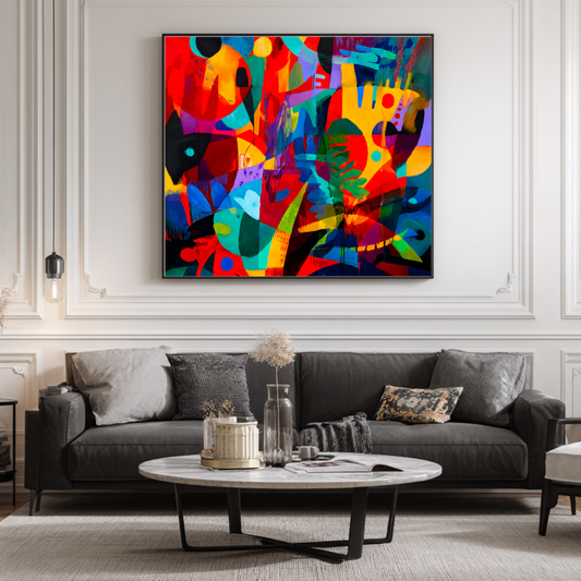 Illusions – Digital Canvas Art Print 120x120cm by Marta Ellie