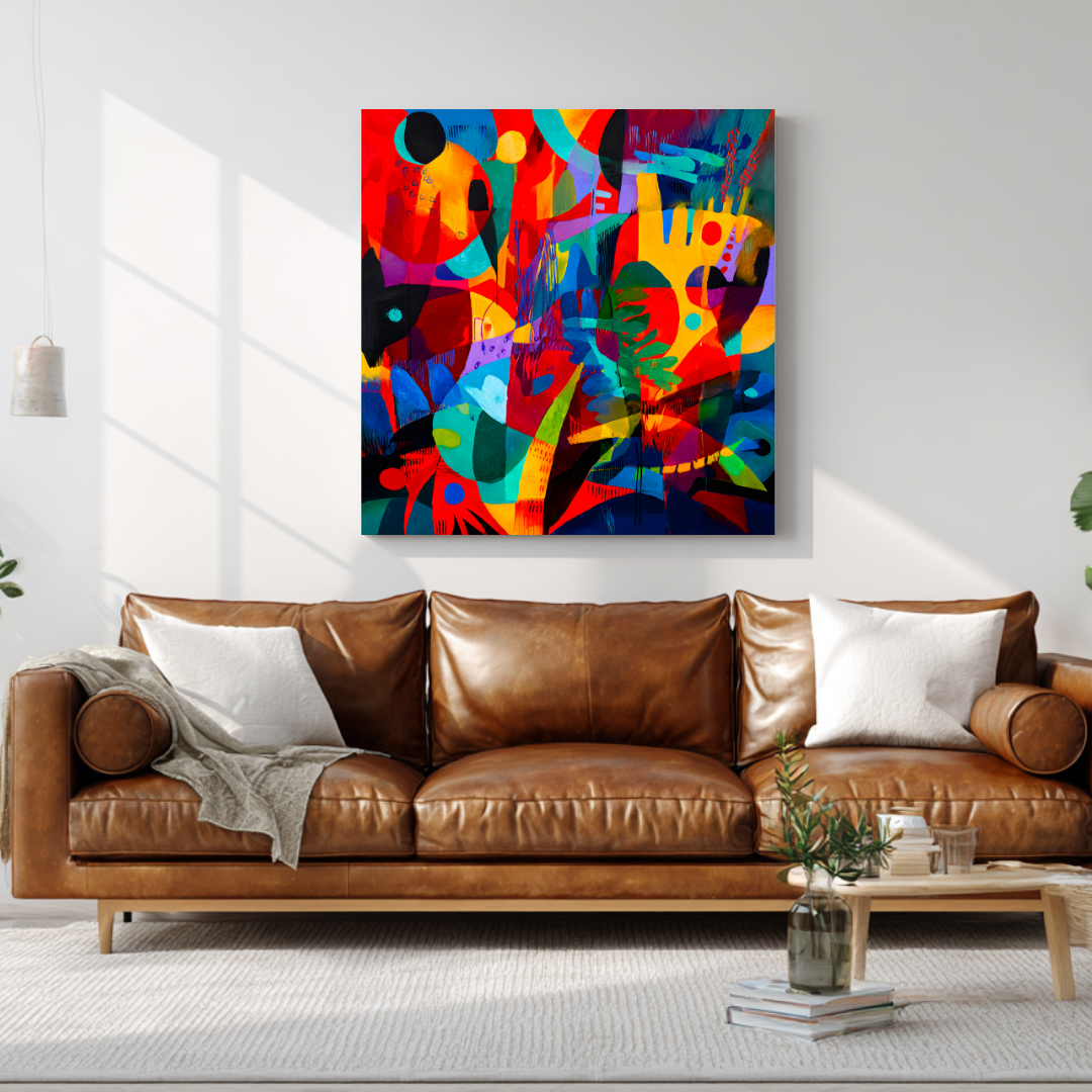 Illusions - Digital Art Canvas Print - 120x120cm