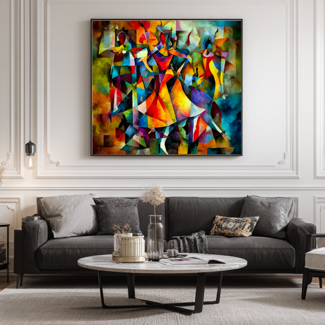Ballroom - Digital Art Canvas Print - 120x120cm