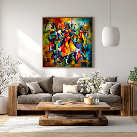 Ballroom - Digital Art Canvas Print - 120x120cm