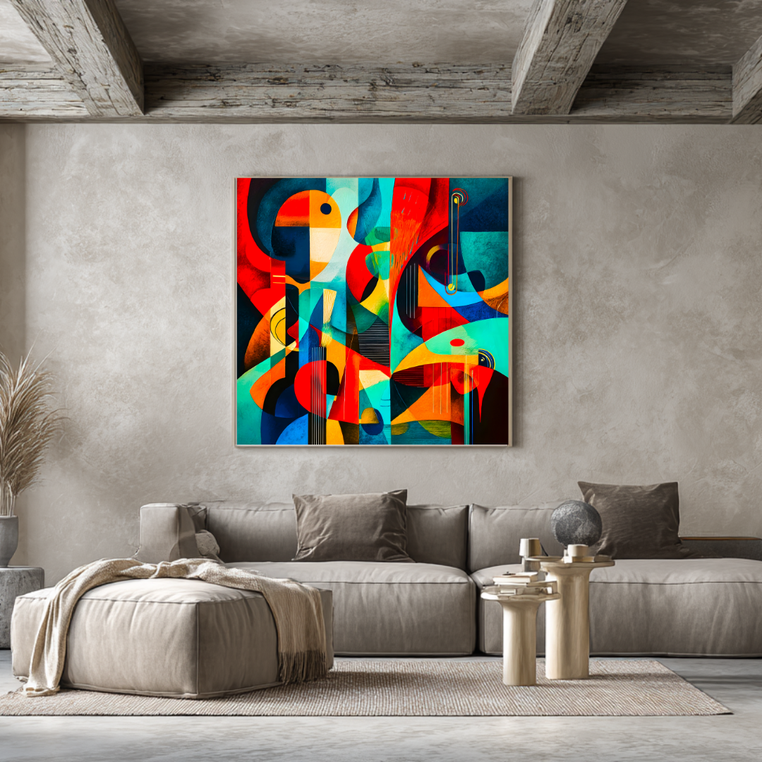 Foliage - Digital Art Canvas Print - 120x120cm