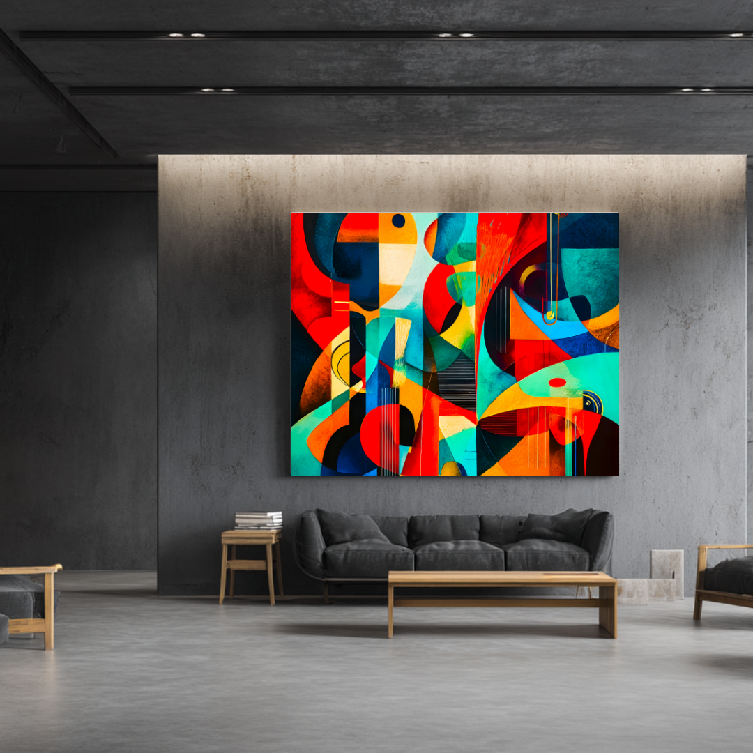 Foliage - Digital Art Canvas Print - 120x120cm