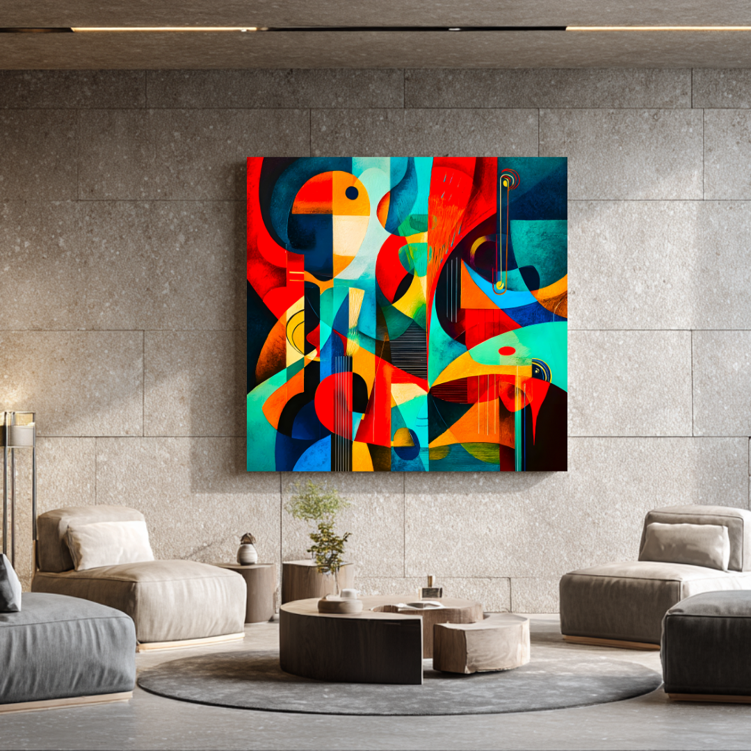 Foliage - Digital Art Canvas Print - 120x120cm