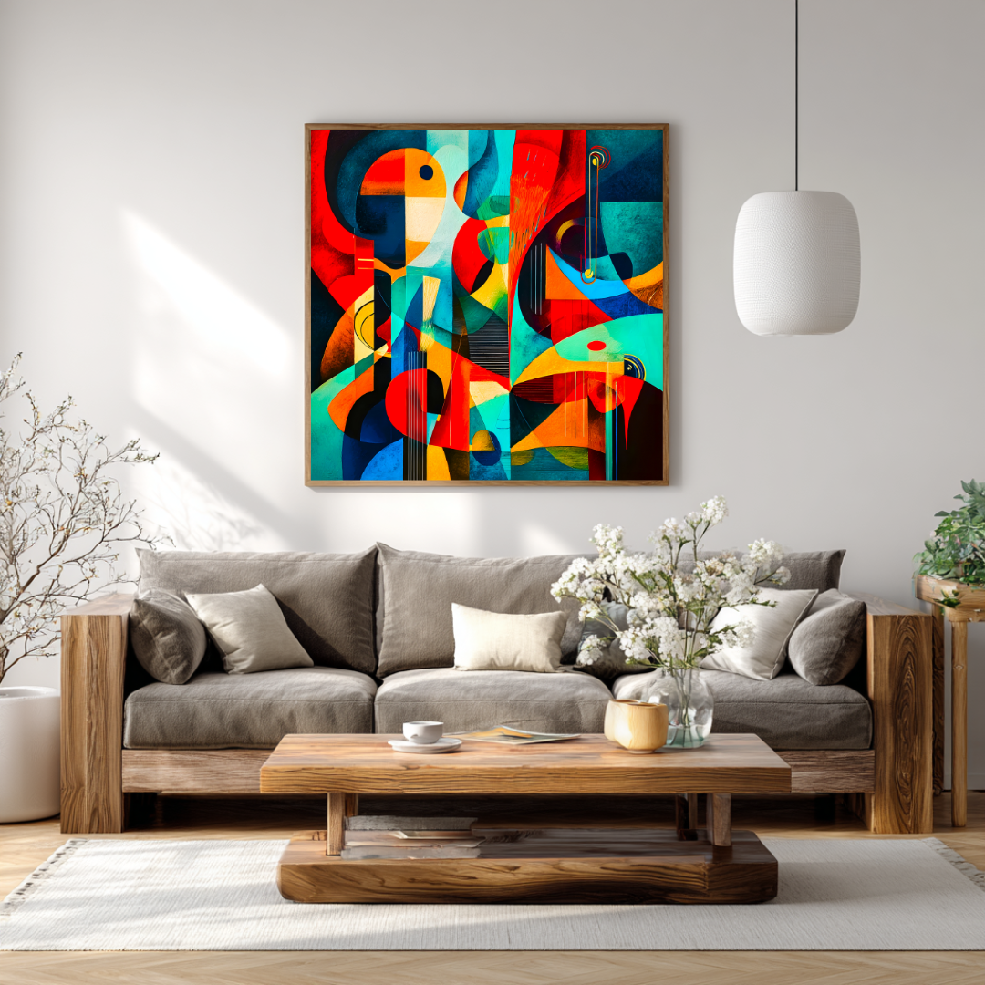 Foliage - Digital Art Canvas Print - 120x120cm