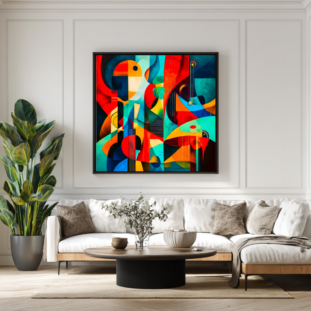 Foliage - Digital Art Canvas Print - 120x120cm