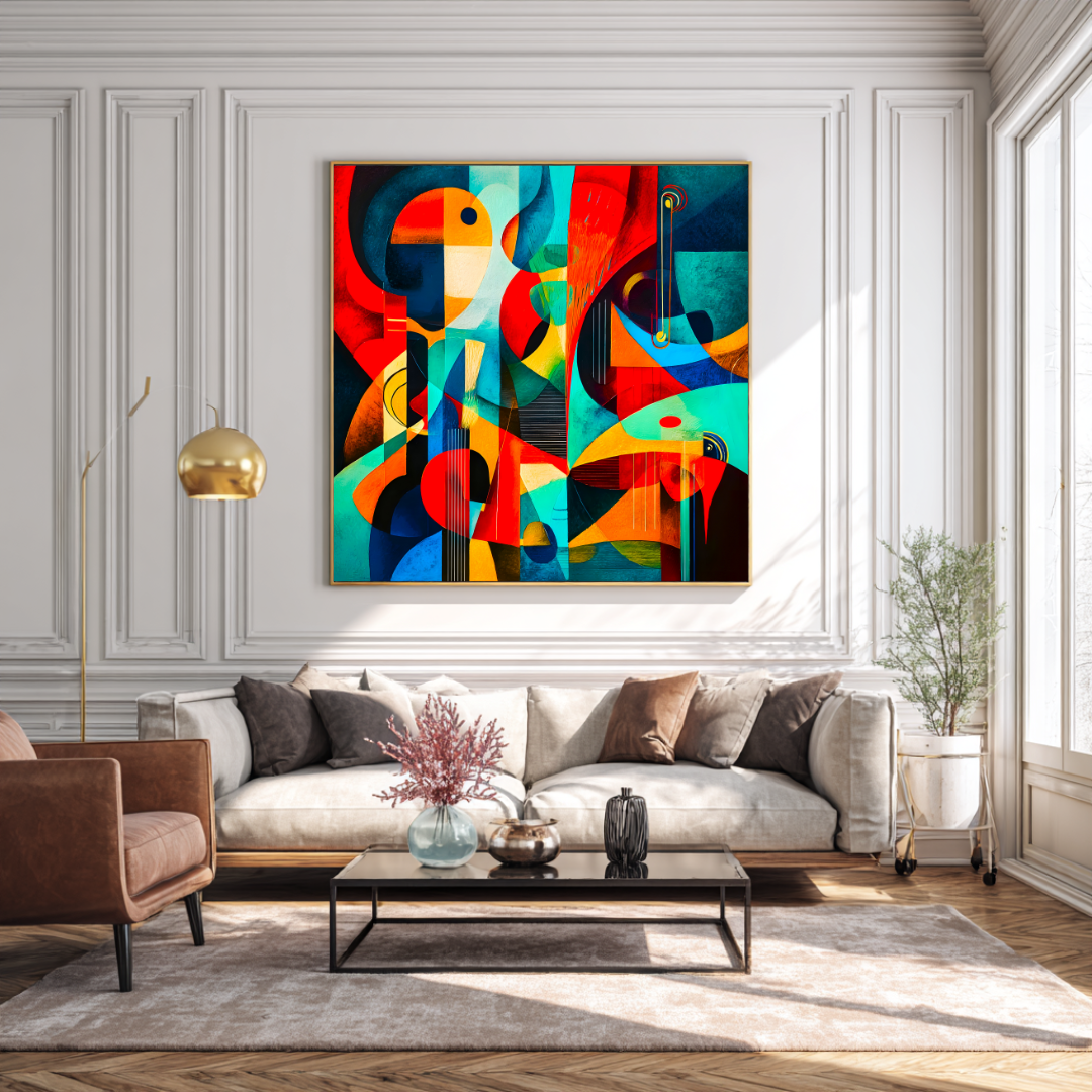 Foliage - Digital Art Canvas Print - 120x120cm