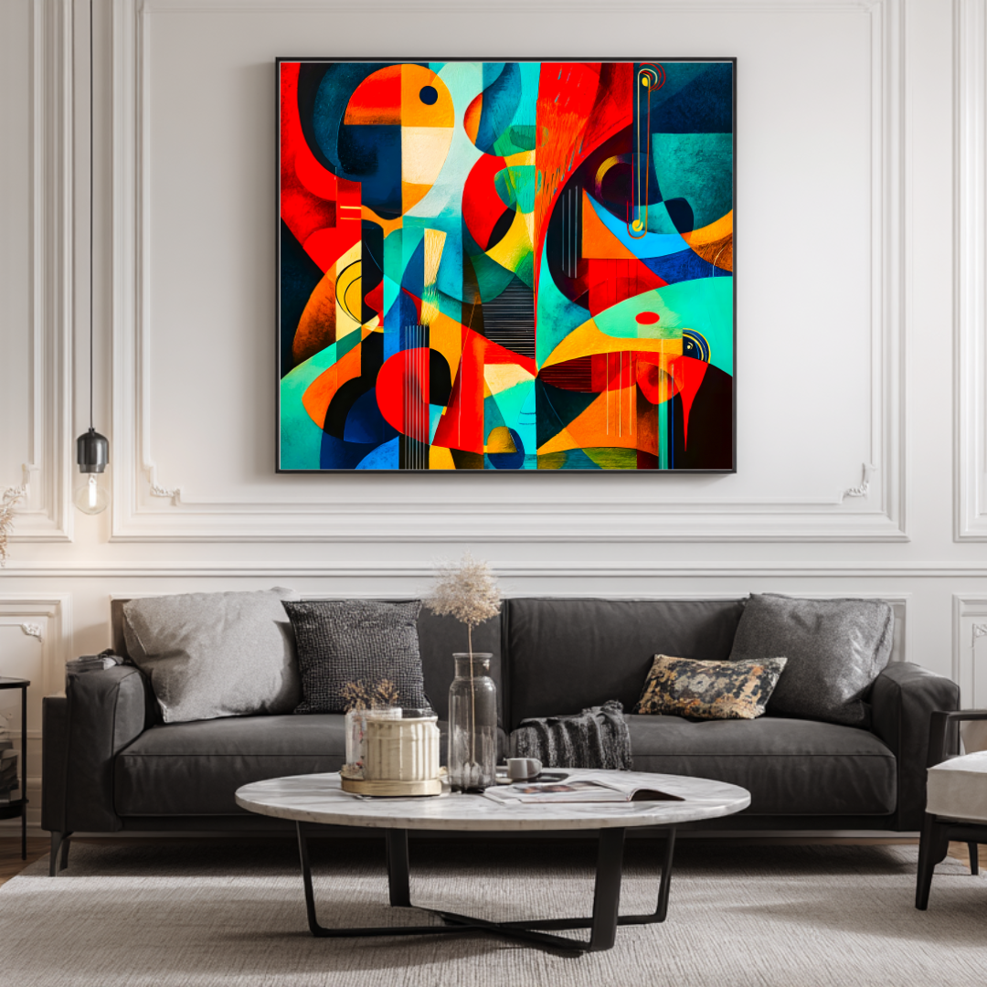 Foliage - Digital Art Canvas Print - 120x120cm