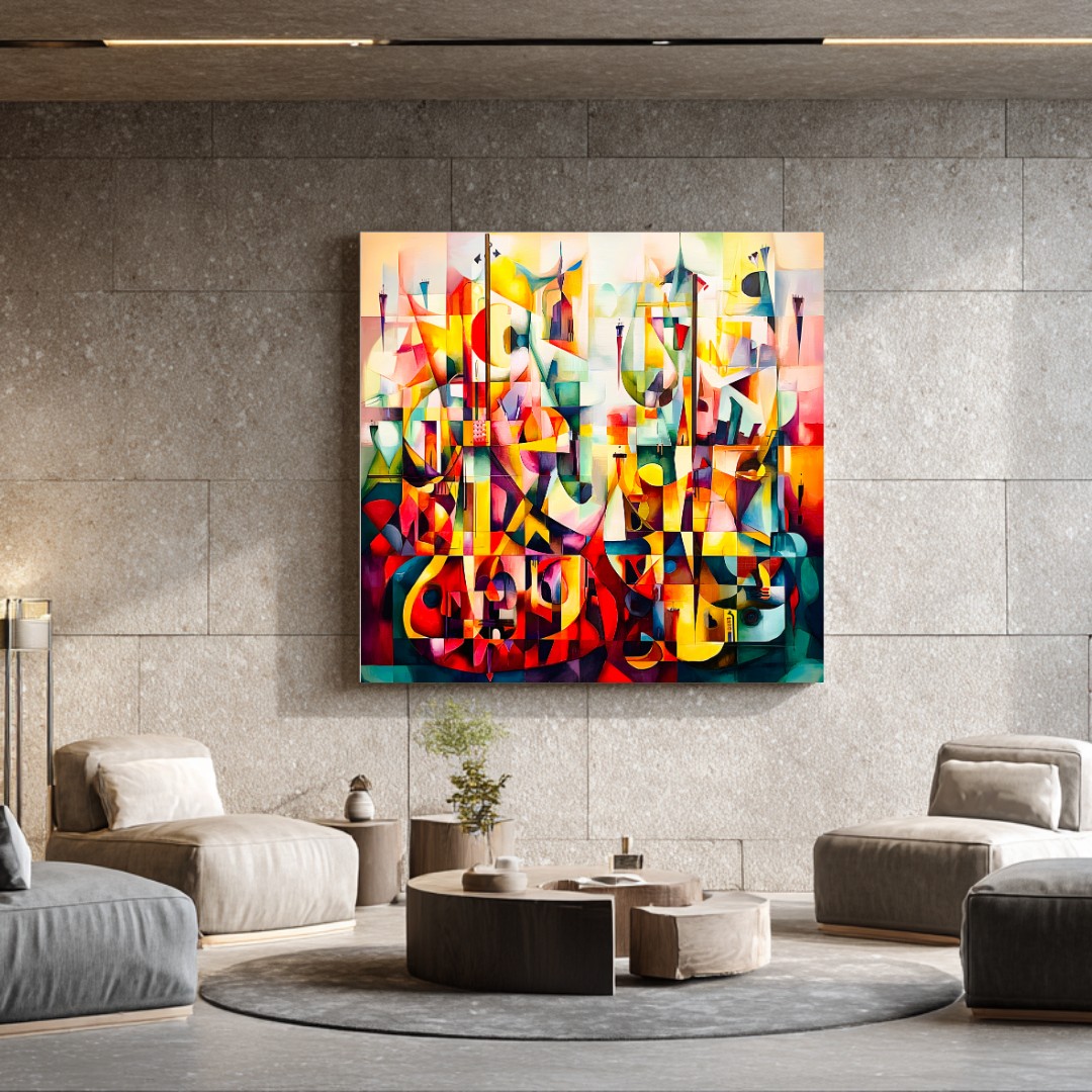 Horizon - Digital Art Canvas Print - 120x120cm