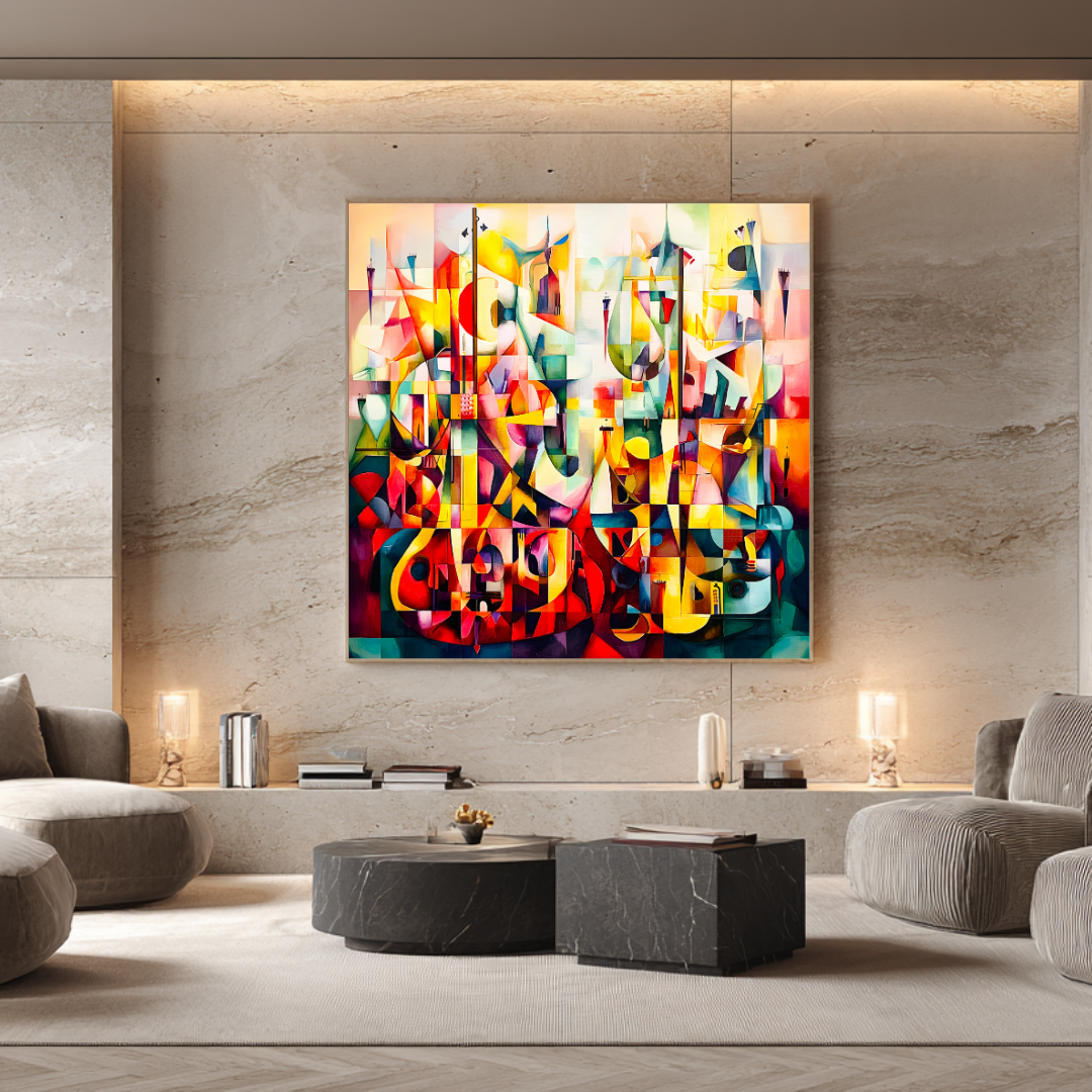 Horizon - Digital Art Canvas Print - 120x120cm