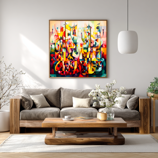 Horizon - Digital Art Canvas Print - 120x120cm