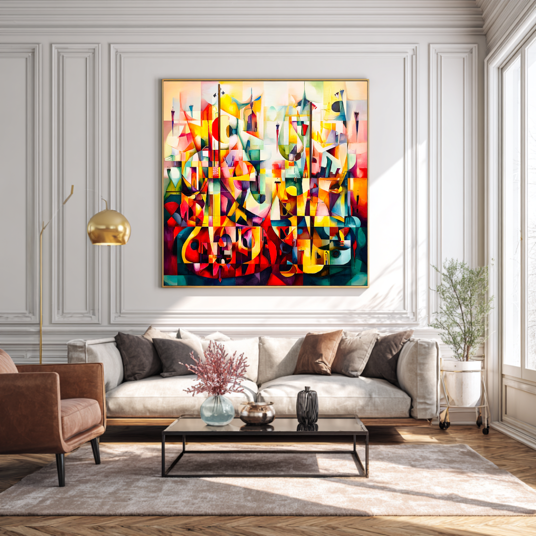 Horizon - Digital Art Canvas Print - 120x120cm