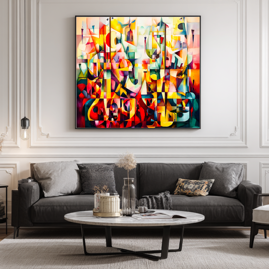 Horizon - Digital Art Canvas Print - 120x120cm