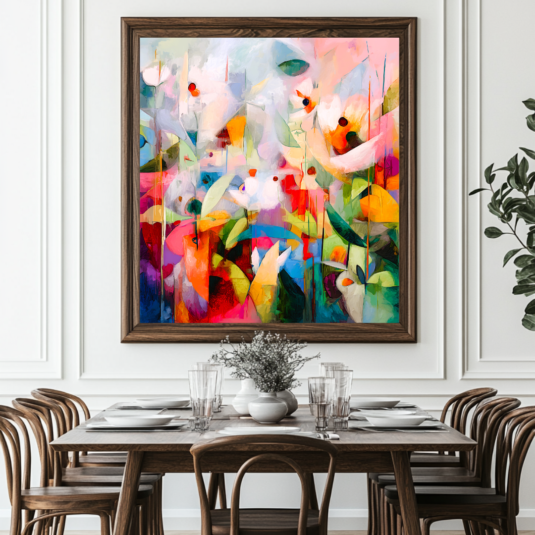 Garden - Digital Art Canvas Print - 120x120cm