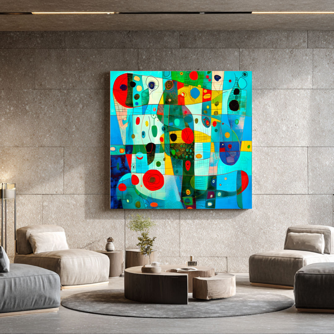 Ocean - Digital Art Canvas Print - 120x120cm