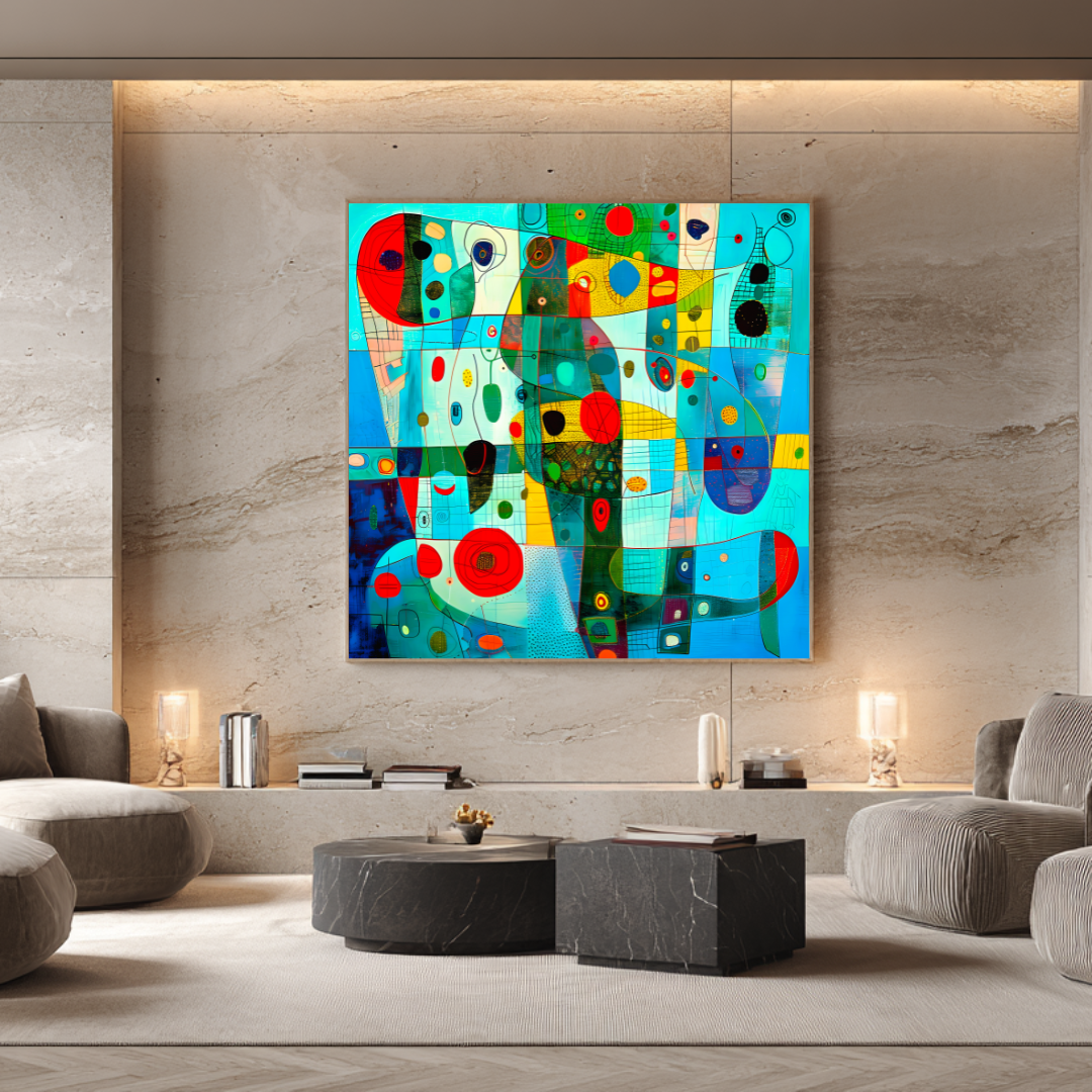 Ocean - Digital Art Canvas Print - 120x120cm