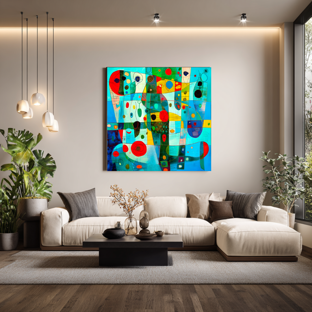Ocean - Digital Art Canvas Print - 120x120cm