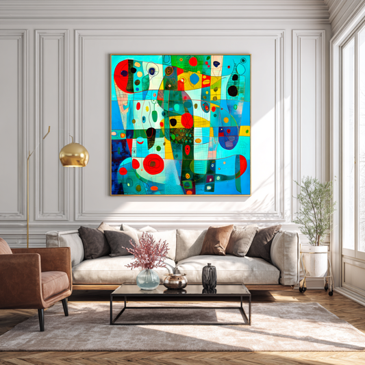 Ocean - Digital Art Canvas Print - 120x120cm