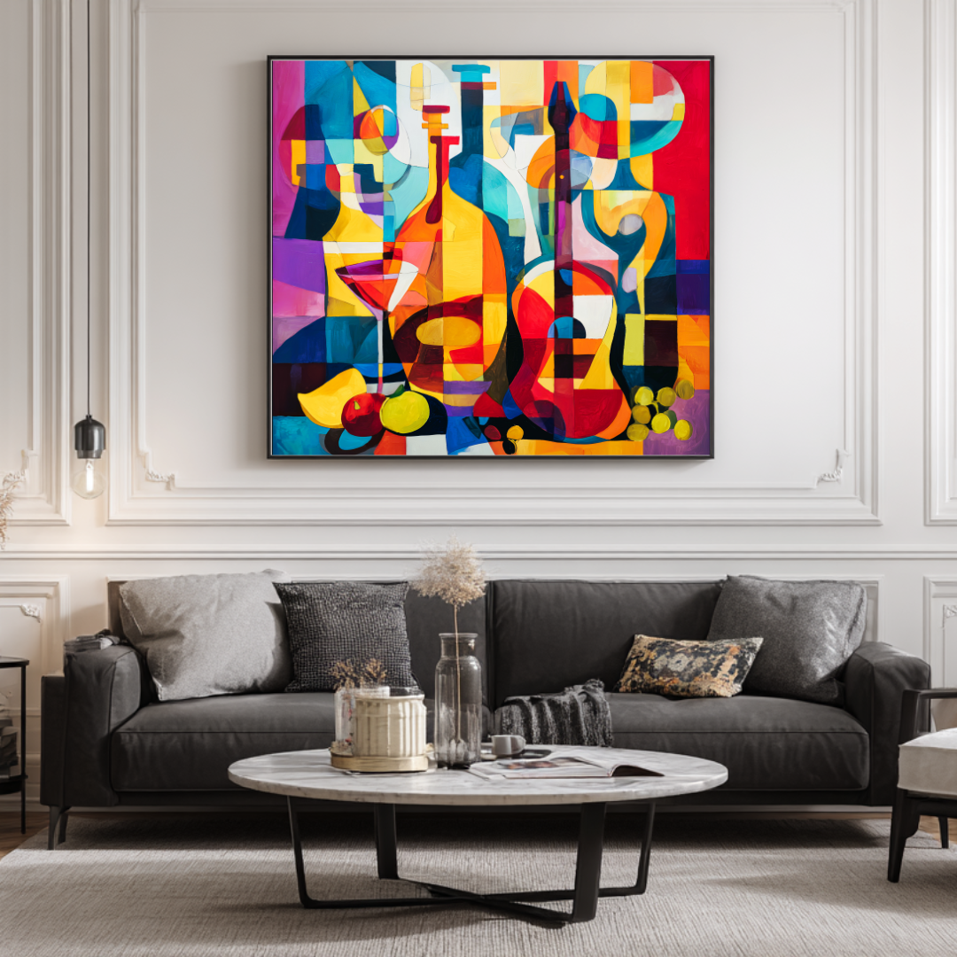 Violin - Digital Art Canvas Print - 120x120cm