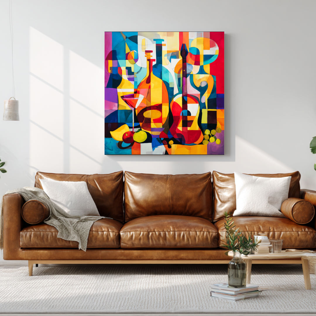 Violin - Digital Art Canvas Print - 120x120cm