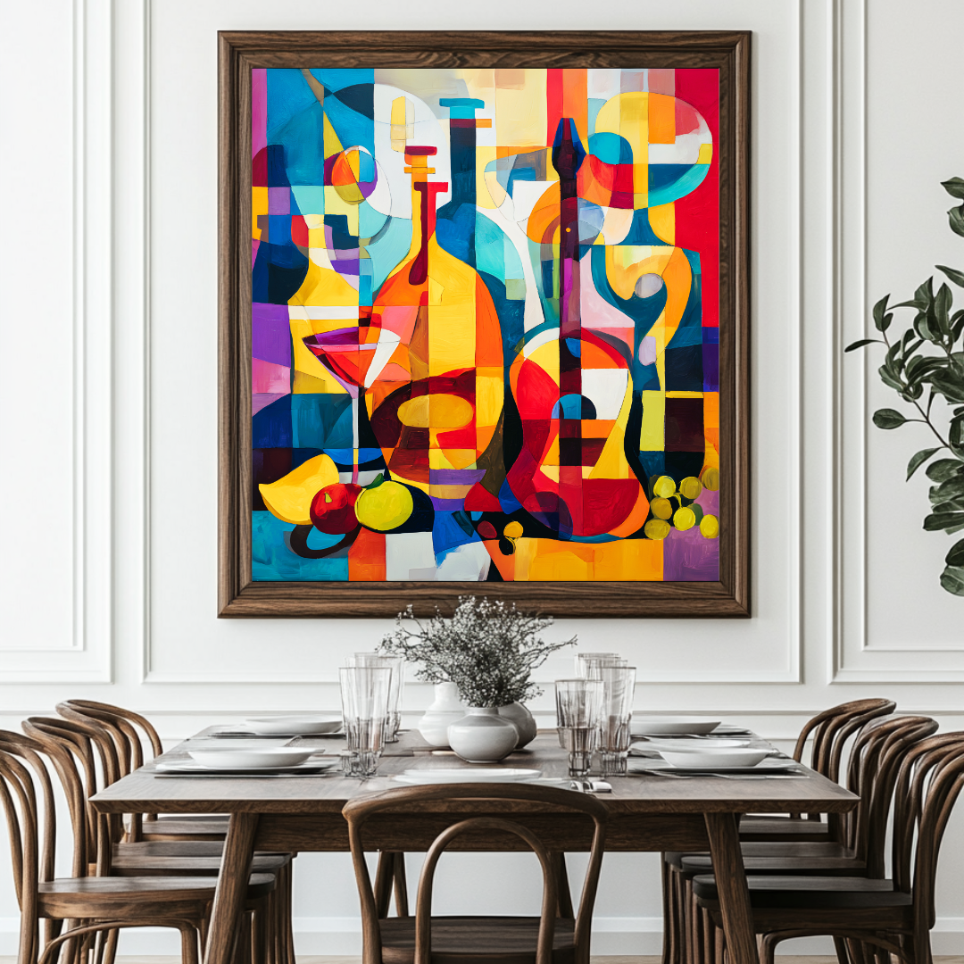 Violin - Digital Art Canvas Print - 120x120cm