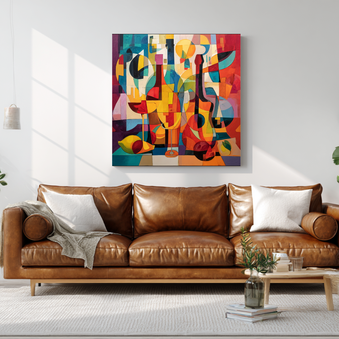 Night Out - Digital Art Canvas Print - 120x120cm