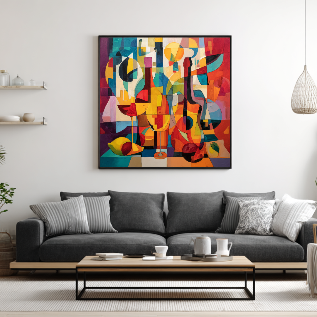 Night Out - Digital Art Canvas Print - 120x120cm