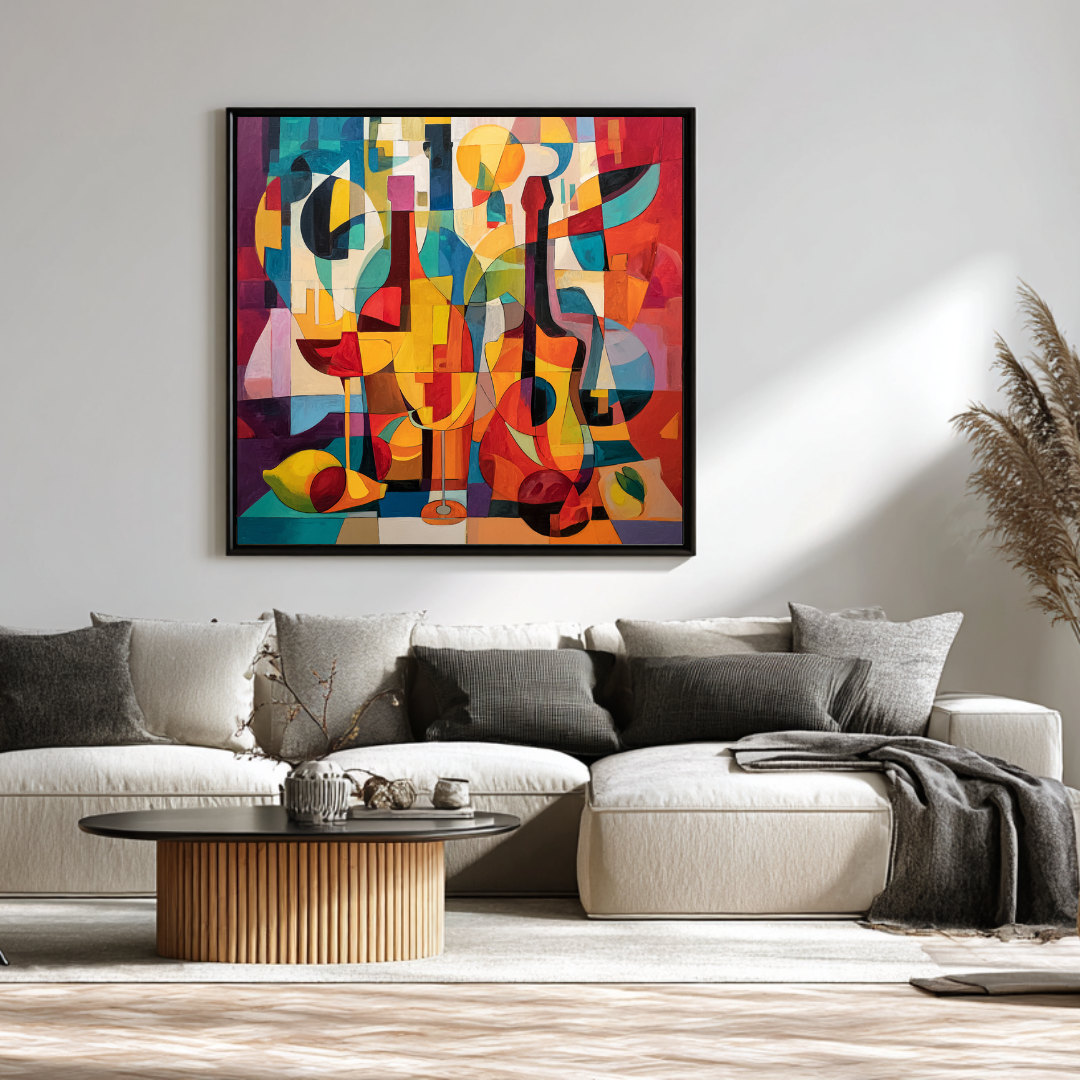 Night Out - Digital Art Canvas Print - 120x120cm