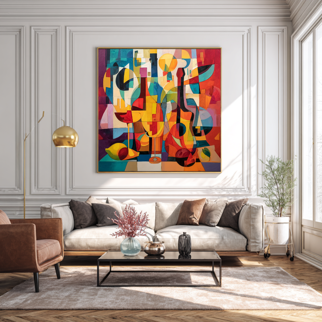 Night Out - Digital Art Canvas Print - 120x120cm