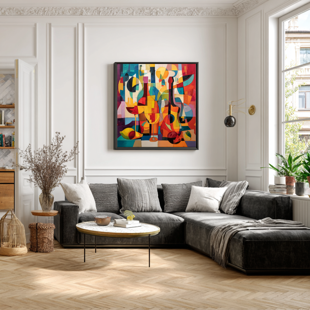 Night Out - Digital Art Canvas Print - 120x120cm