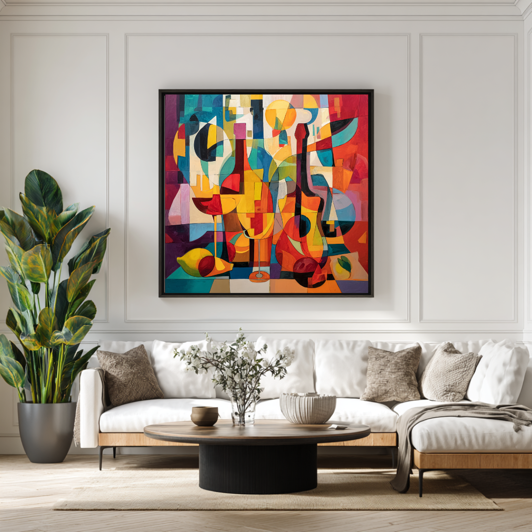 Night Out - Digital Art Canvas Print - 120x120cm