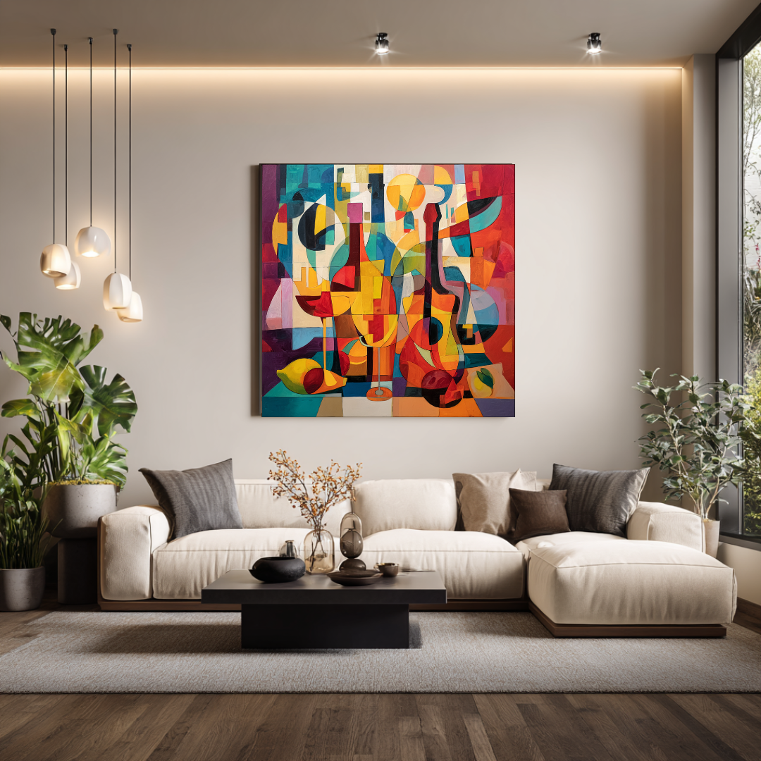 Night Out - Digital Art Canvas Print - 120x120cm