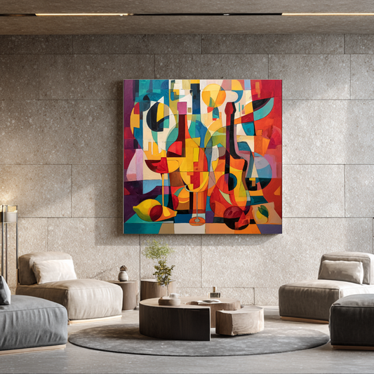 Night Out - Digital Art Canvas Print - 120x120cm