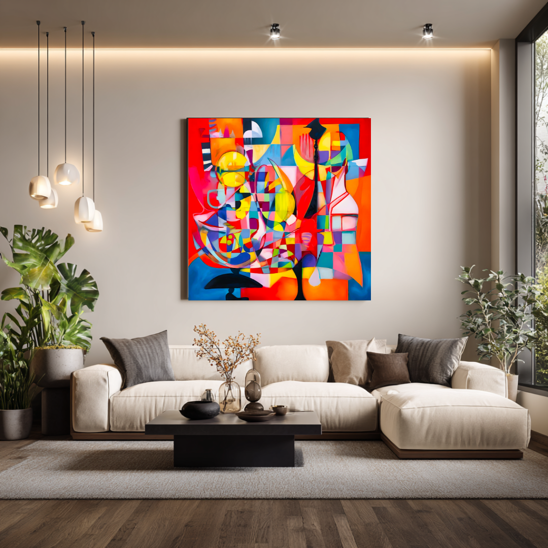 Fruit Bowl - Digital Art Canvas Print - 120x120cm