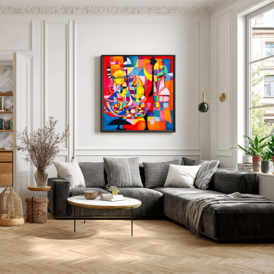 Fruit Bowl - Digital Art Canvas Print - 120x120cm