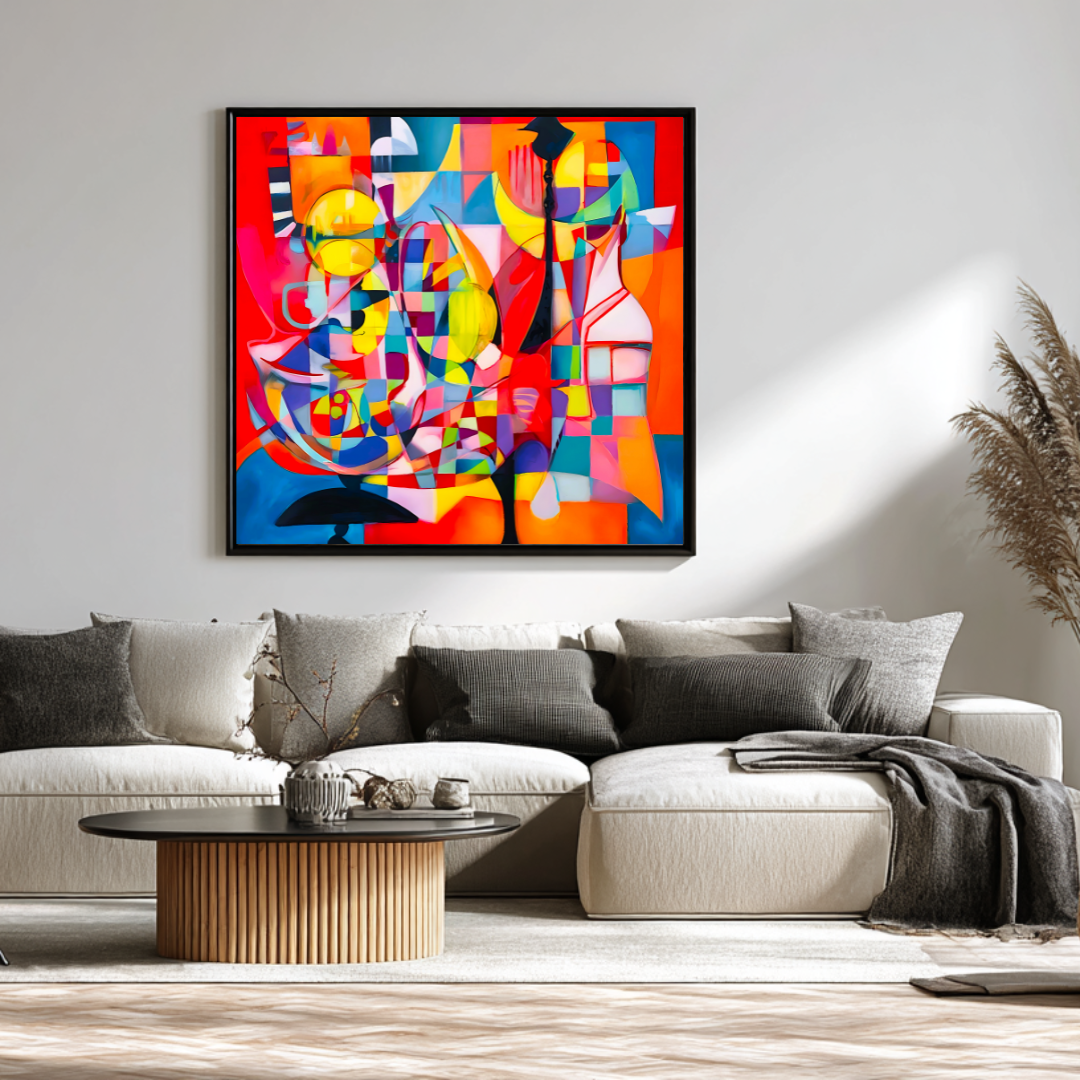 Fruit Bowl - Digital Art Canvas Print - 120x120cm