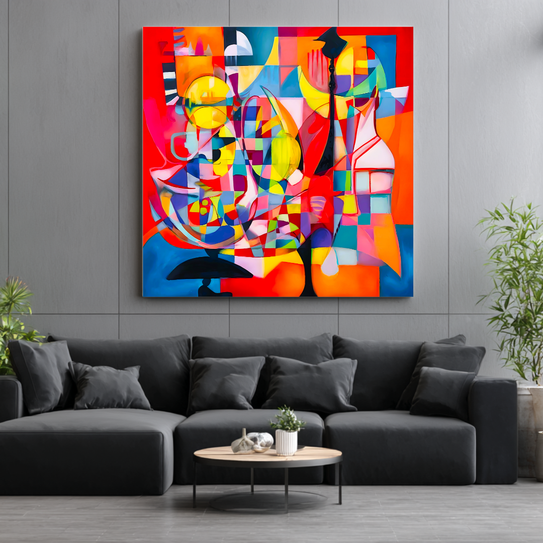 Fruit Bowl - Digital Art Canvas Print - 120x120cm