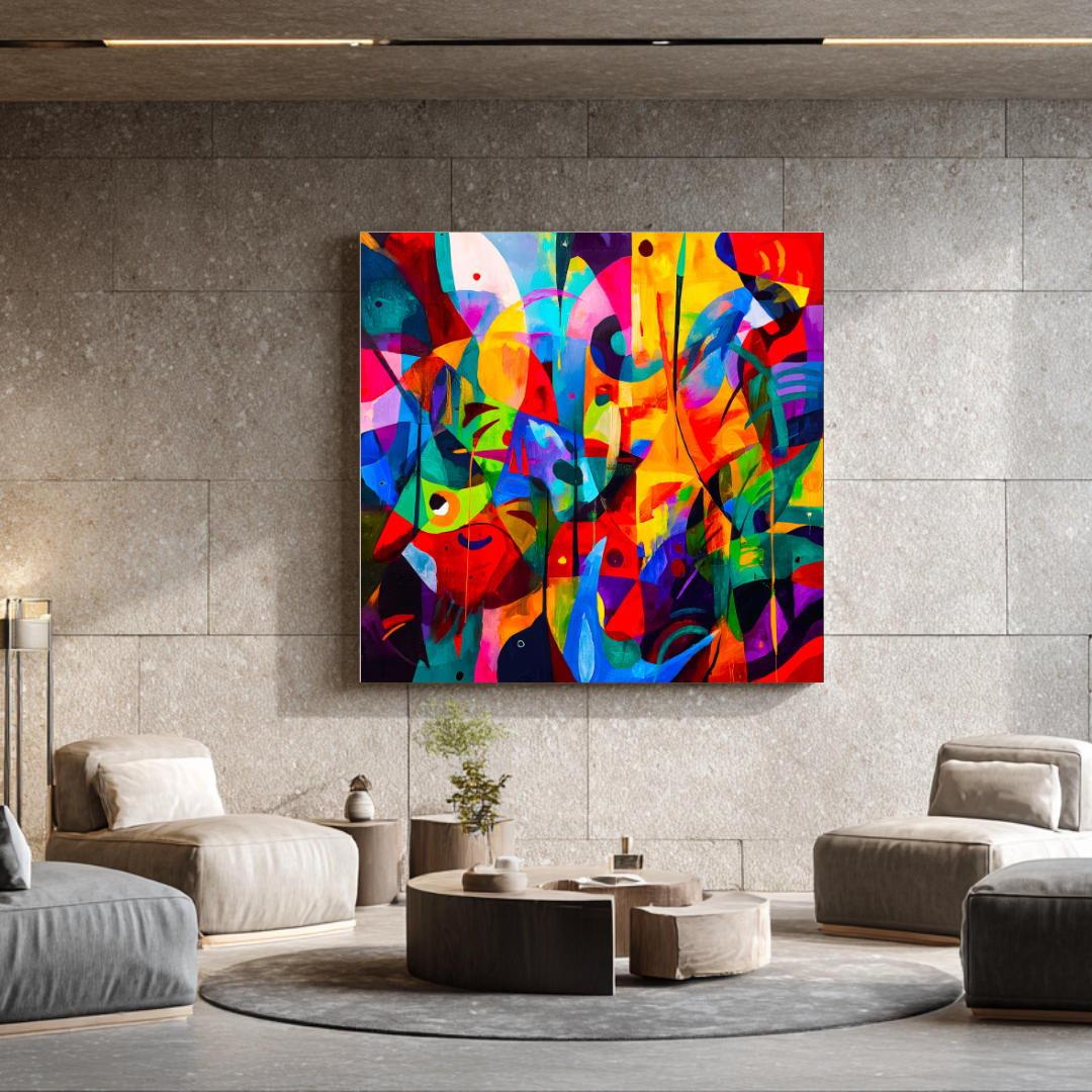Tropics - Digital Art Canvas Print - 120x120cm