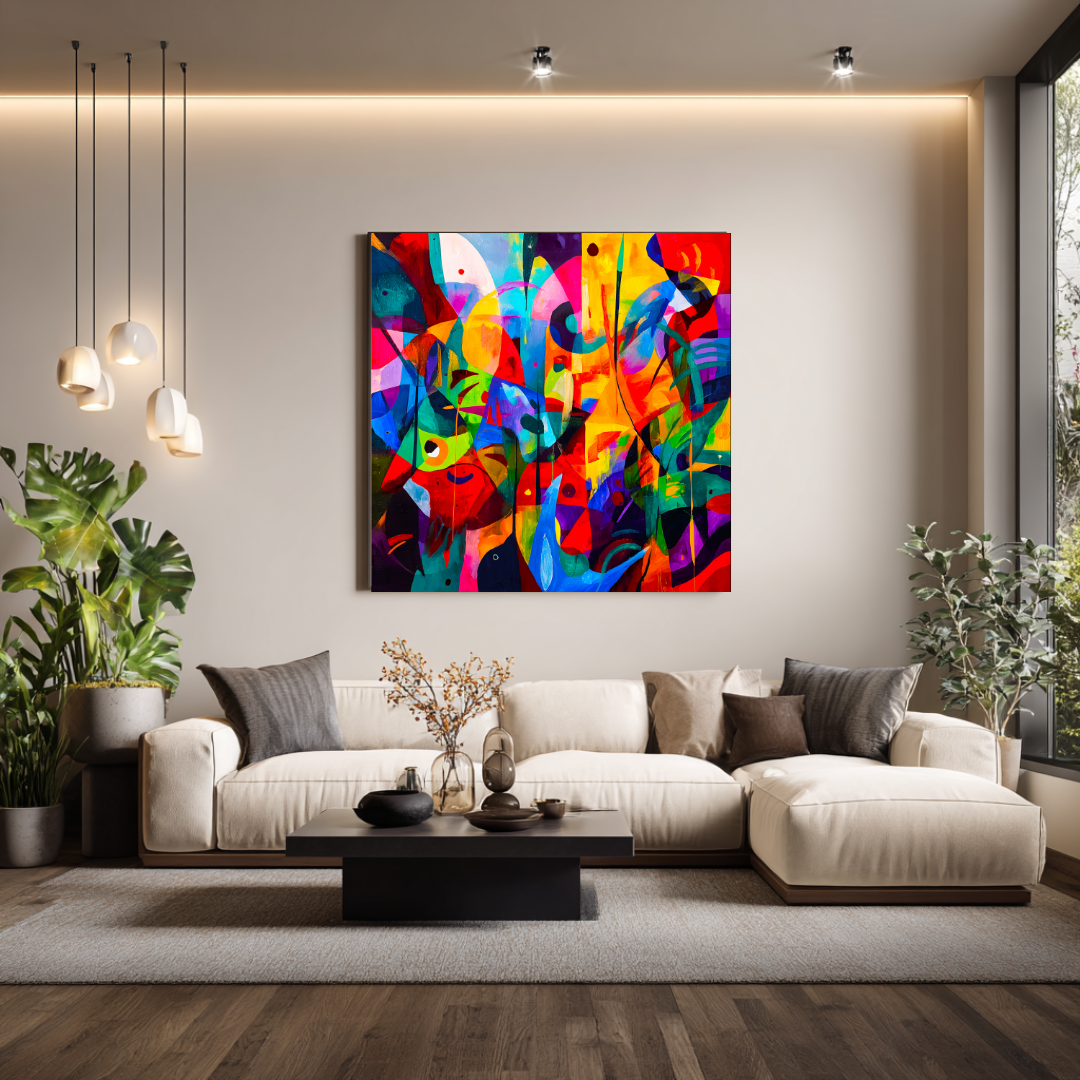 Tropics - Digital Art Canvas Print - 120x120cm