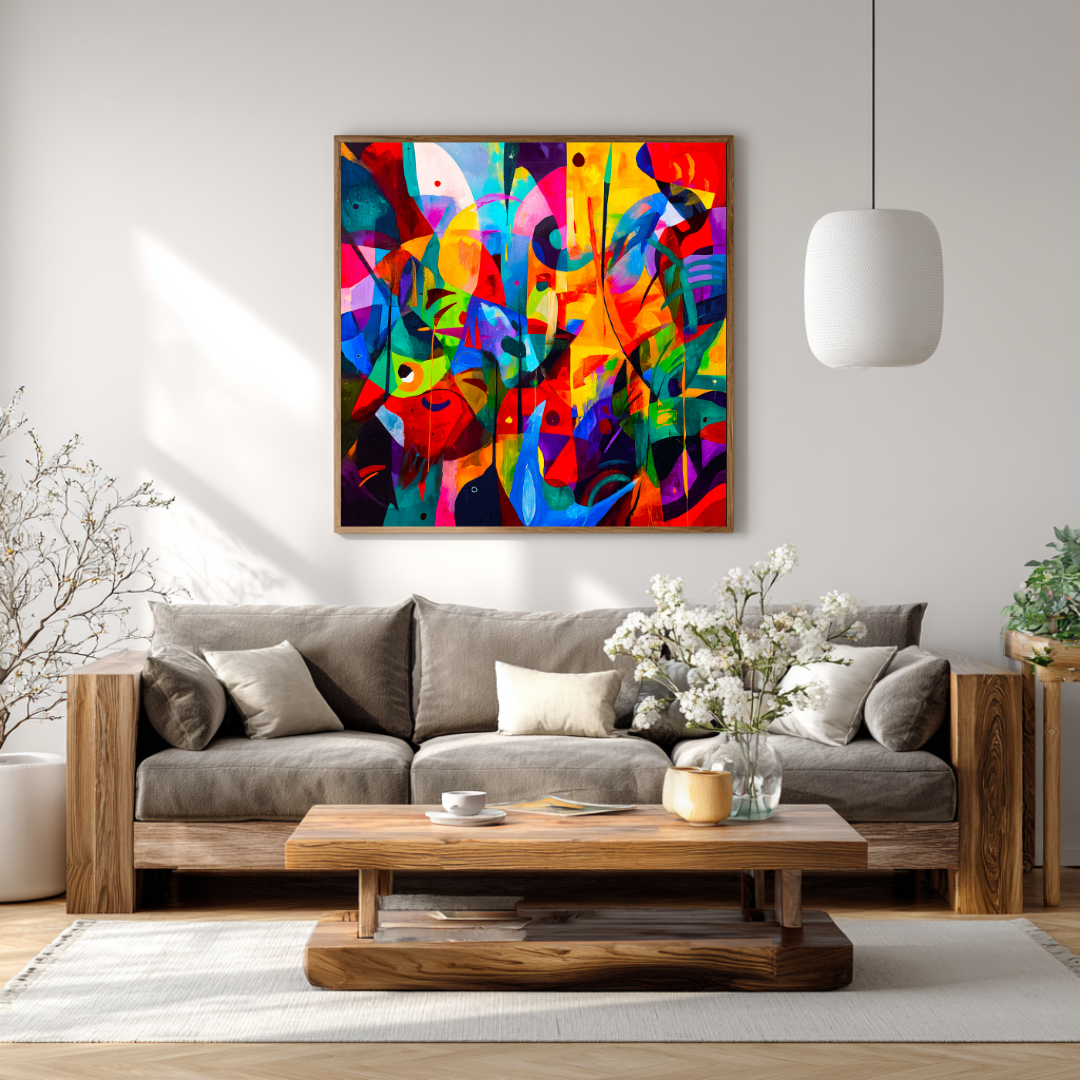 Tropics - Digital Art Canvas Print - 120x120cm