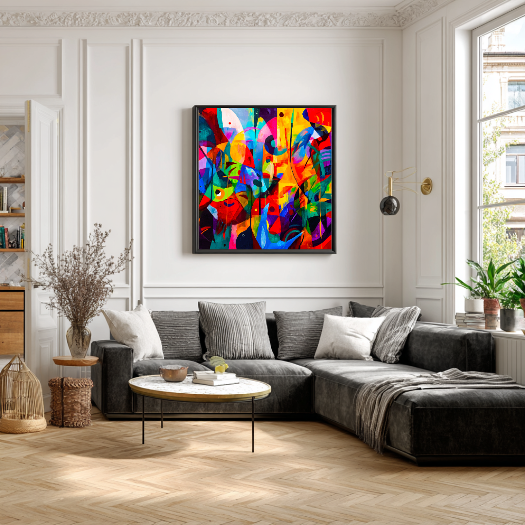 Tropics - Digital Art Canvas Print - 120x120cm