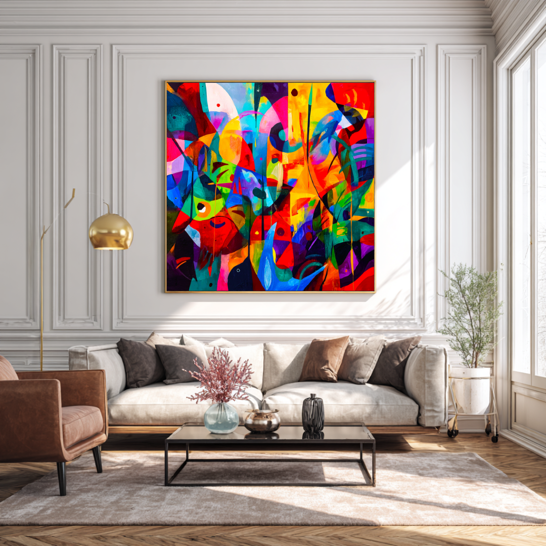 Tropics - Digital Art Canvas Print - 120x120cm