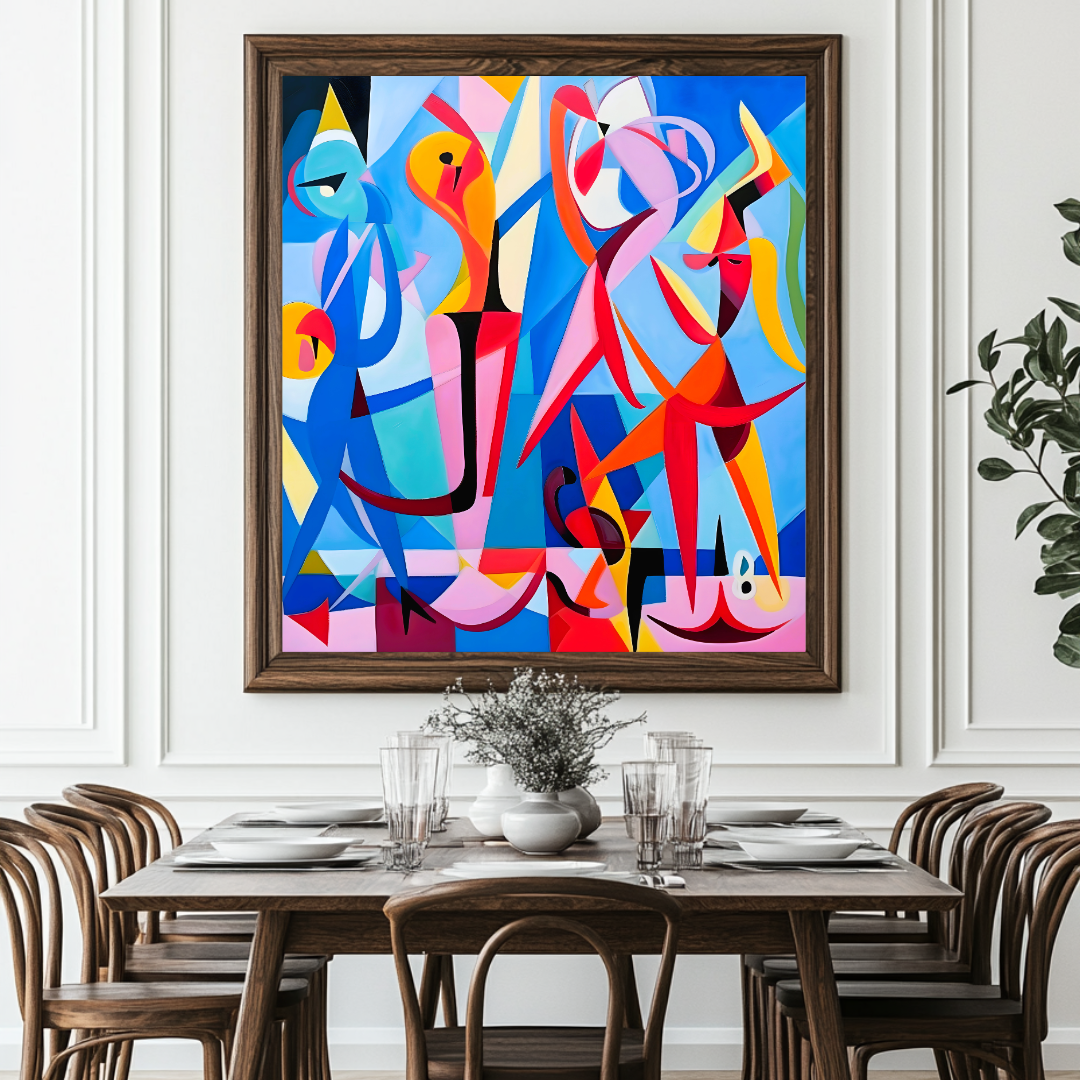 Dancing - Digital Art Canvas Print - 120x120cm