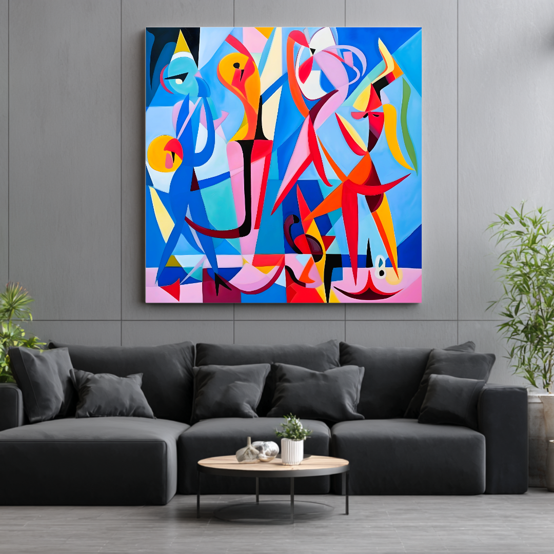 Dancing - Digital Art Canvas Print - 120x120cm