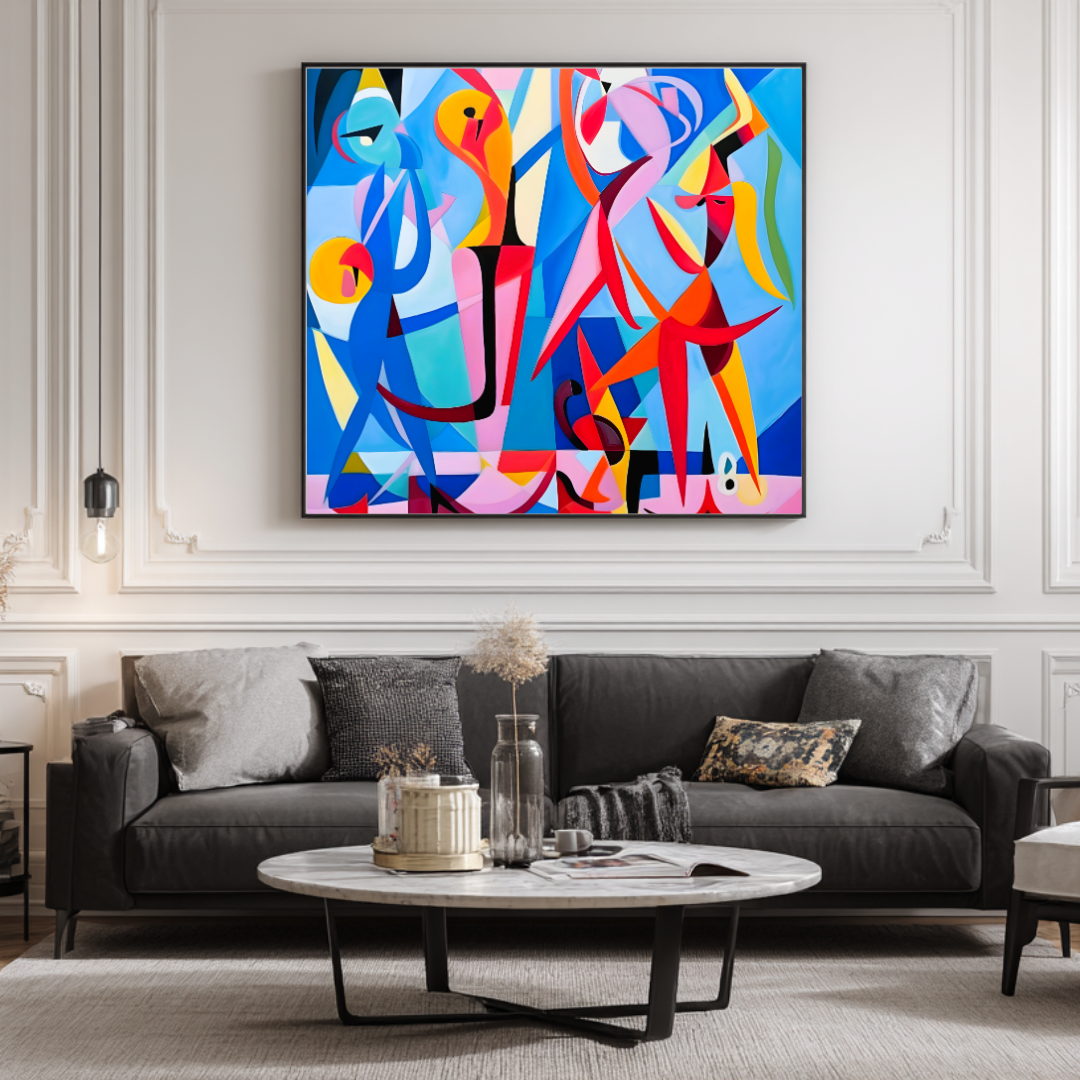 Dancing - Digital Art Canvas Print - 120x120cm