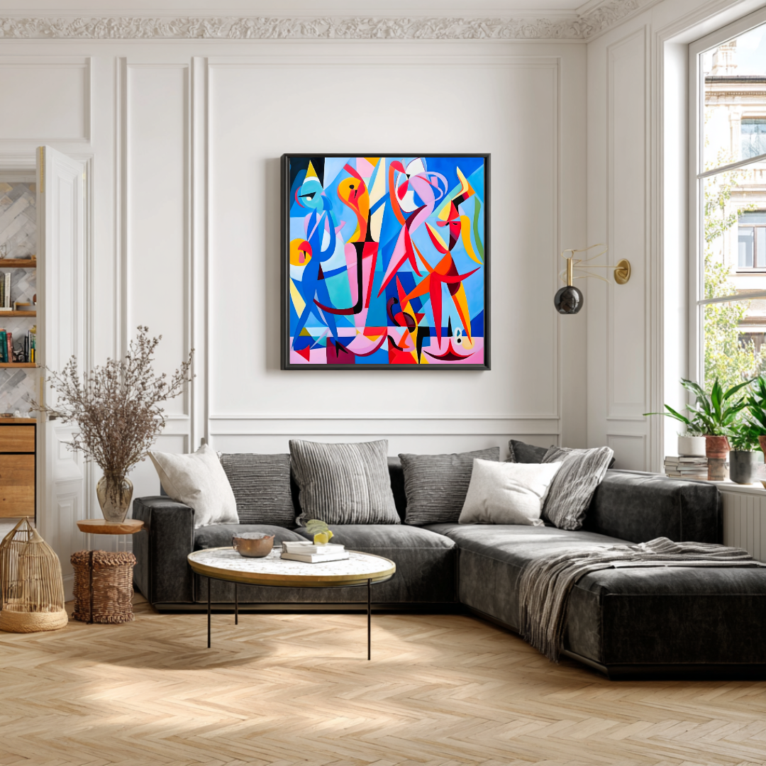 Dancing - Digital Art Canvas Print - 120x120cm