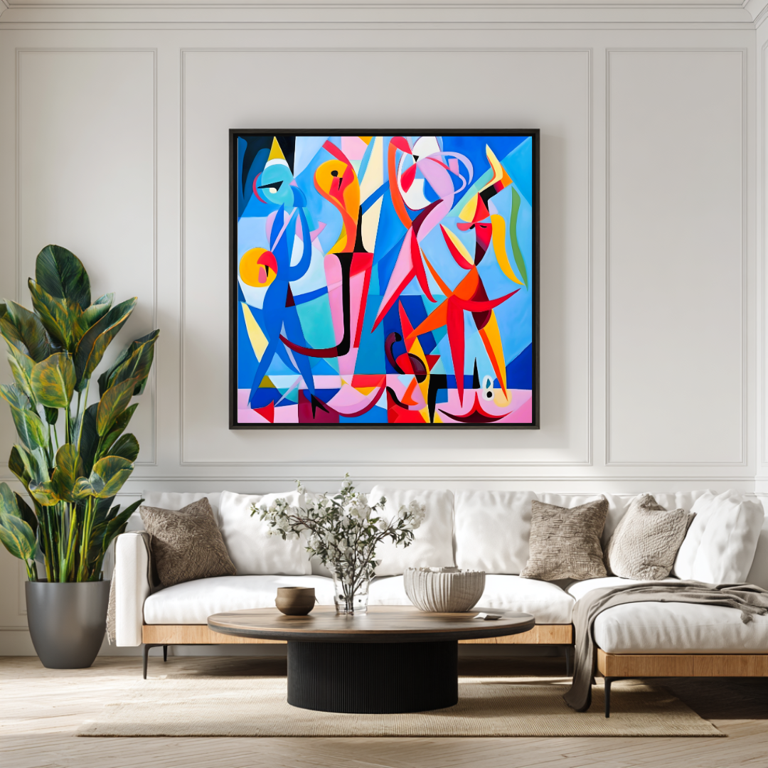 Dancing - Digital Art Canvas Print - 120x120cm