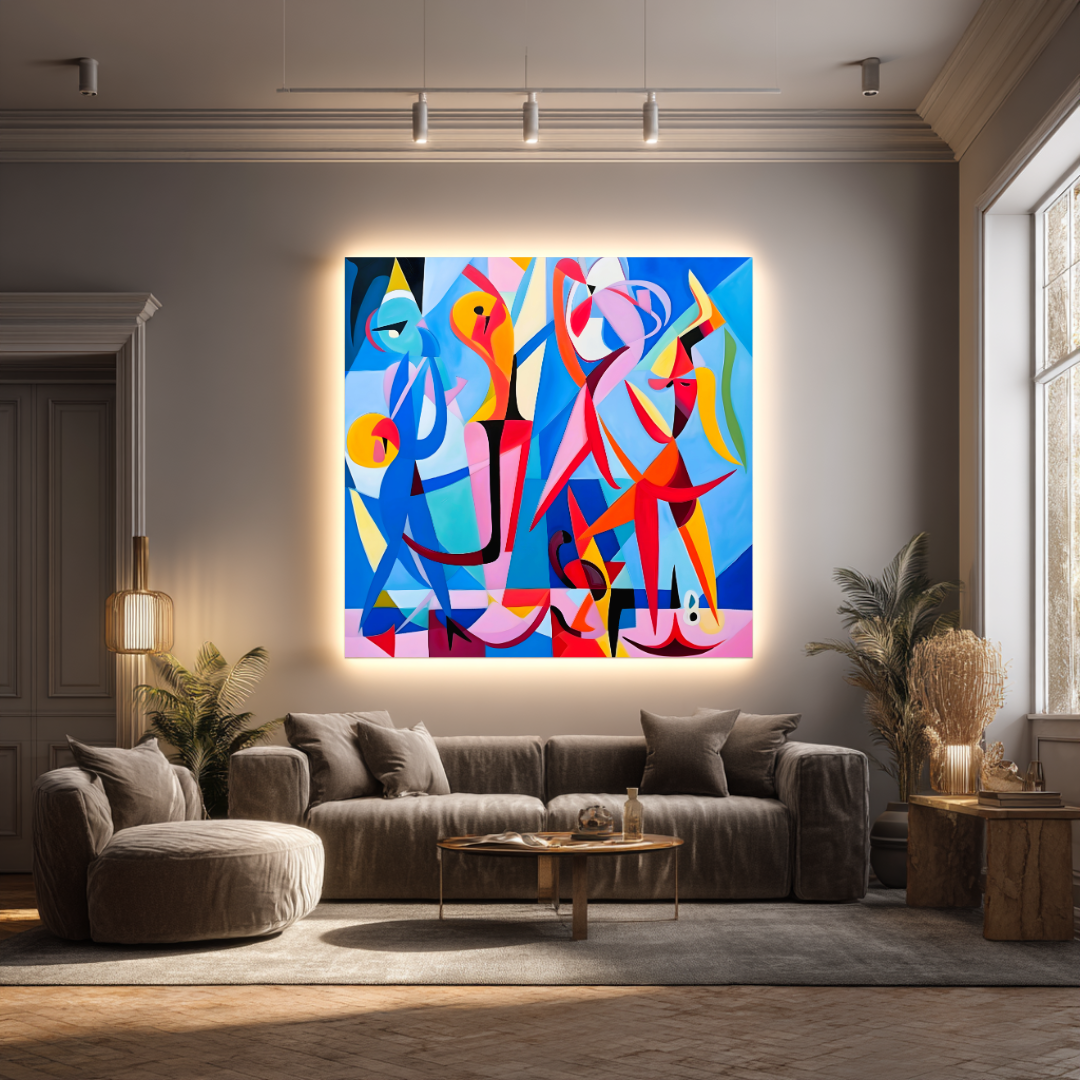 Dancing - Digital Art Canvas Print - 120x120cm