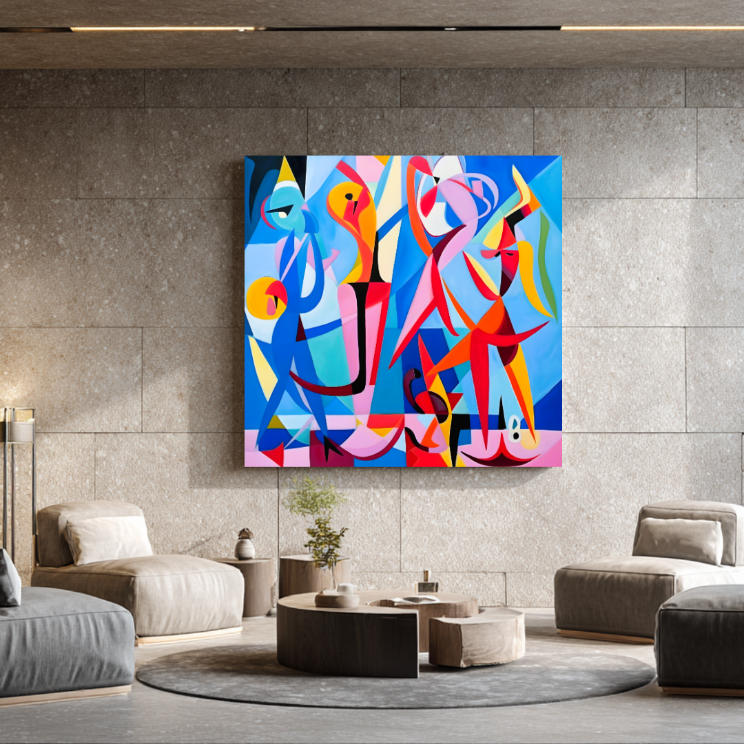 Dancing - Digital Art Canvas Print - 120x120cm