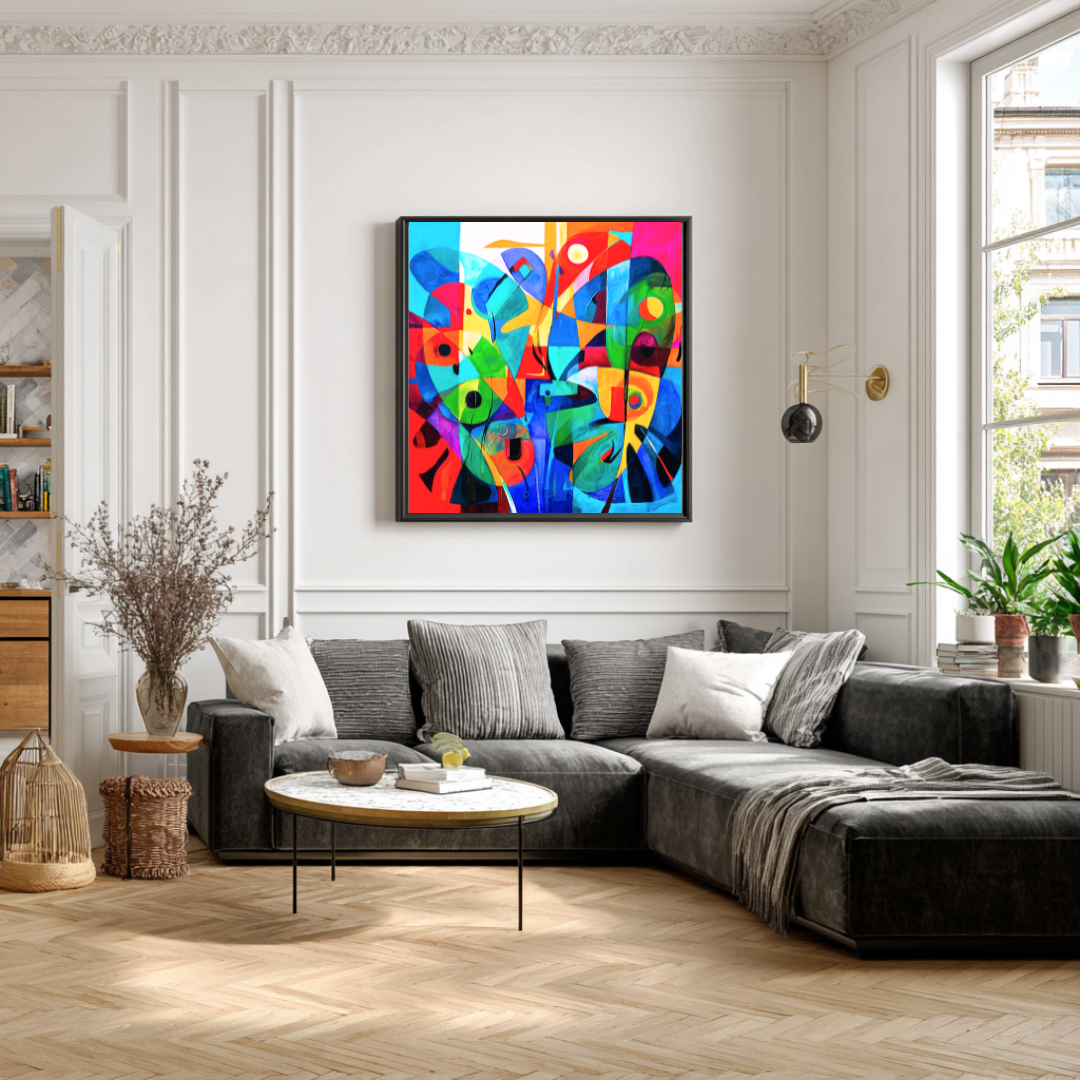 Butterfly - Digital Art Canvas Print - 120x120cm