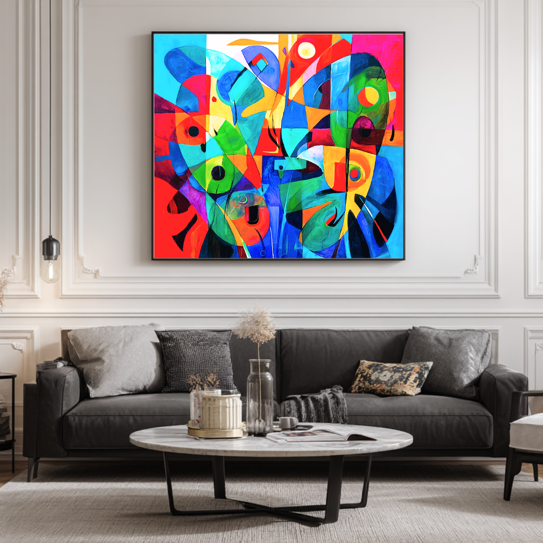 Butterfly - Digital Art Canvas Print - 120x120cm
